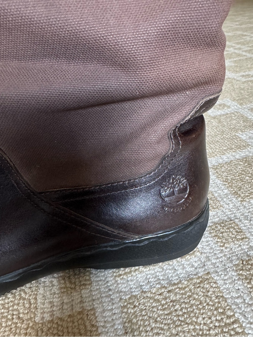 Timberland Earthkeepers Climapath Tall Leather Boots Brown Pink Size 7 - Picture 10 of 14